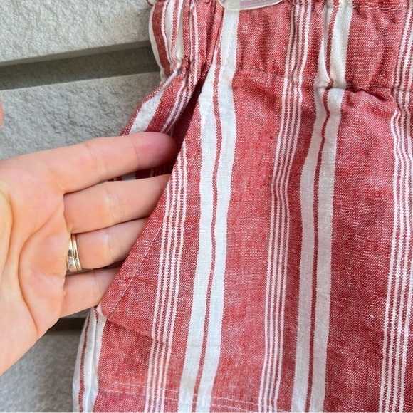 Forever 21 Striped Linen Blend Striped Shorts Sz M - Picture 5 of 7